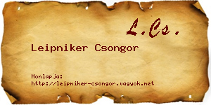 Leipniker Csongor névjegykártya